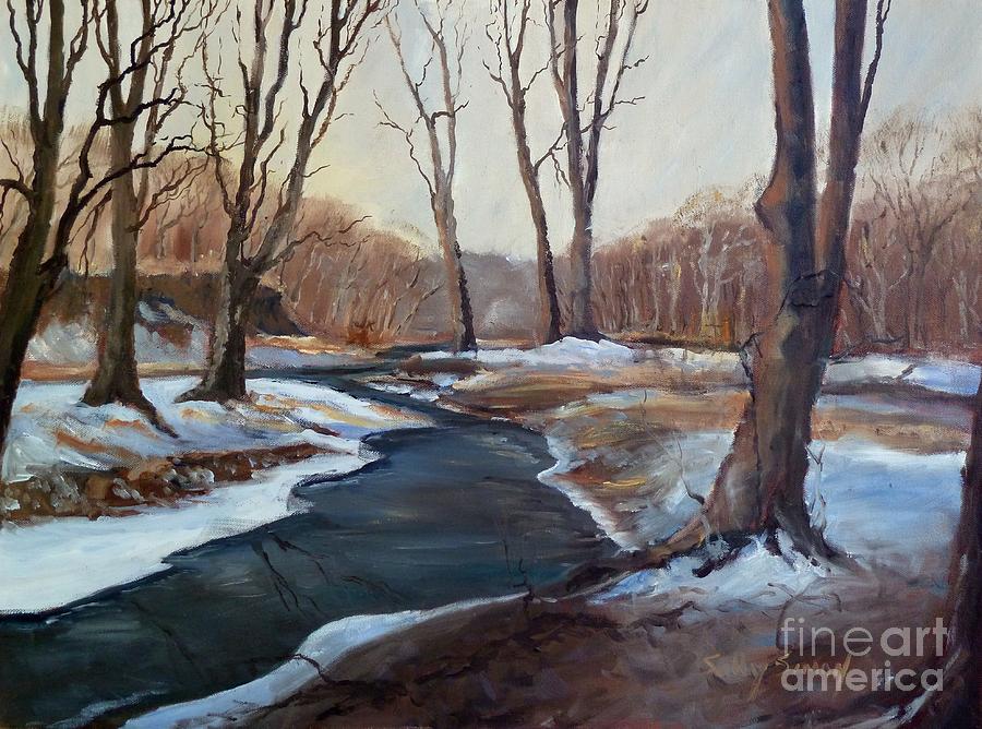 Spring Thaw Painting by Sally Simon