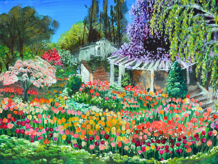 Spring Time At Ananda Painting by Ashleigh Dyan Bayer