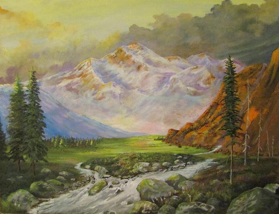 Spring Time In The Mountains Painting by Dave Farrow