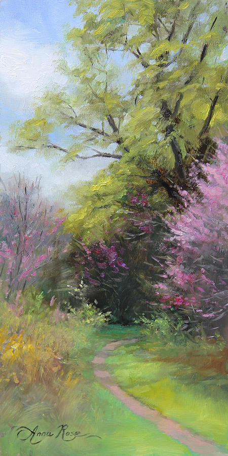 Spring Trail Painting by Anna Rose Bain