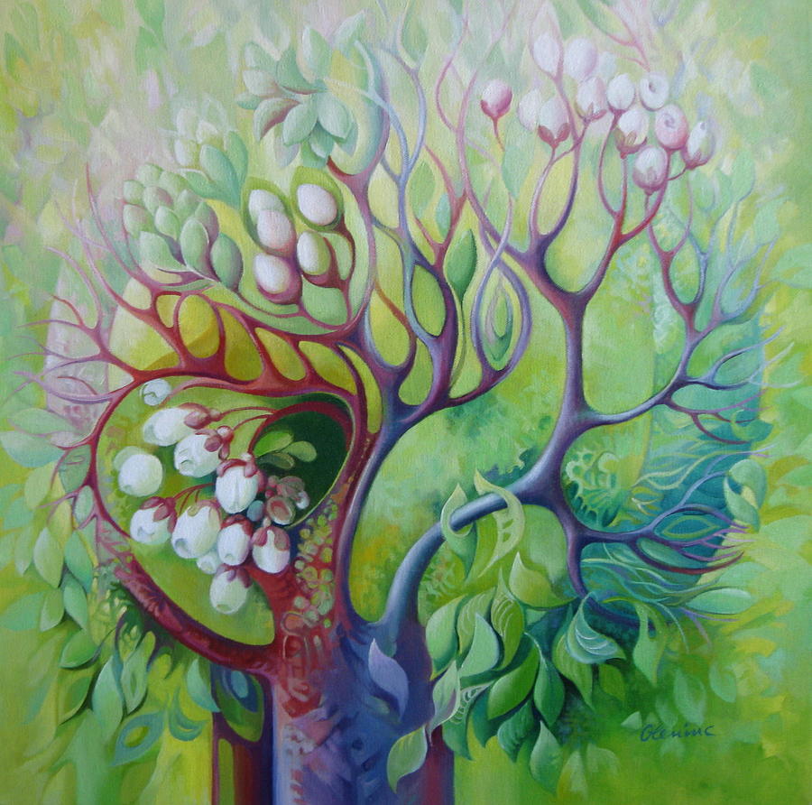 Spring Painting - Spring tree by Elena Oleniuc