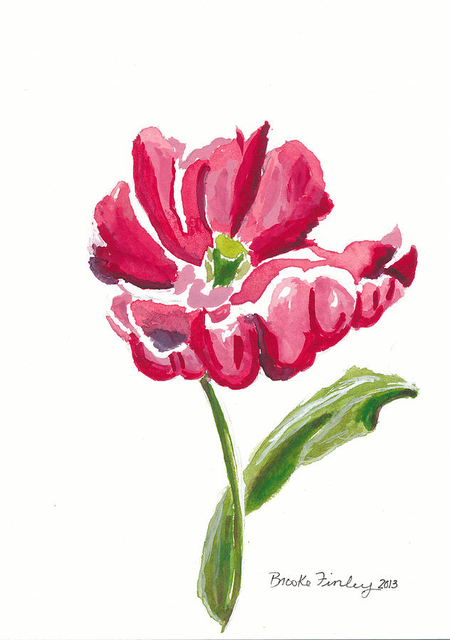 Tulip Painting - Spring Tulip by Brooke Finley