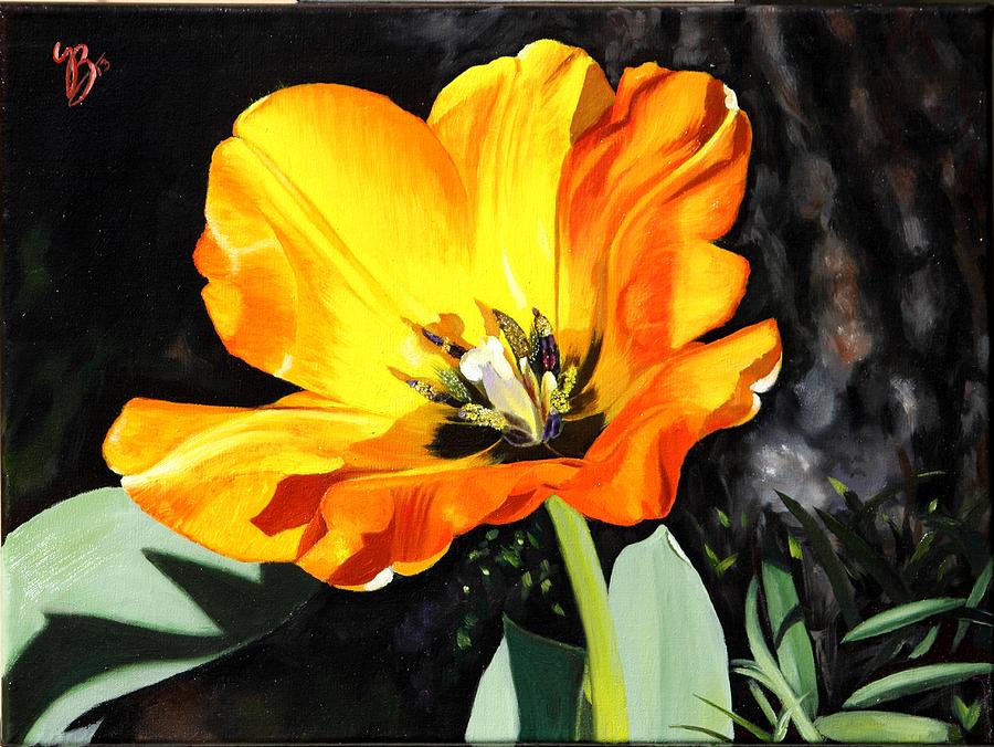 Spring Tulip Painting by Glenn Beasley