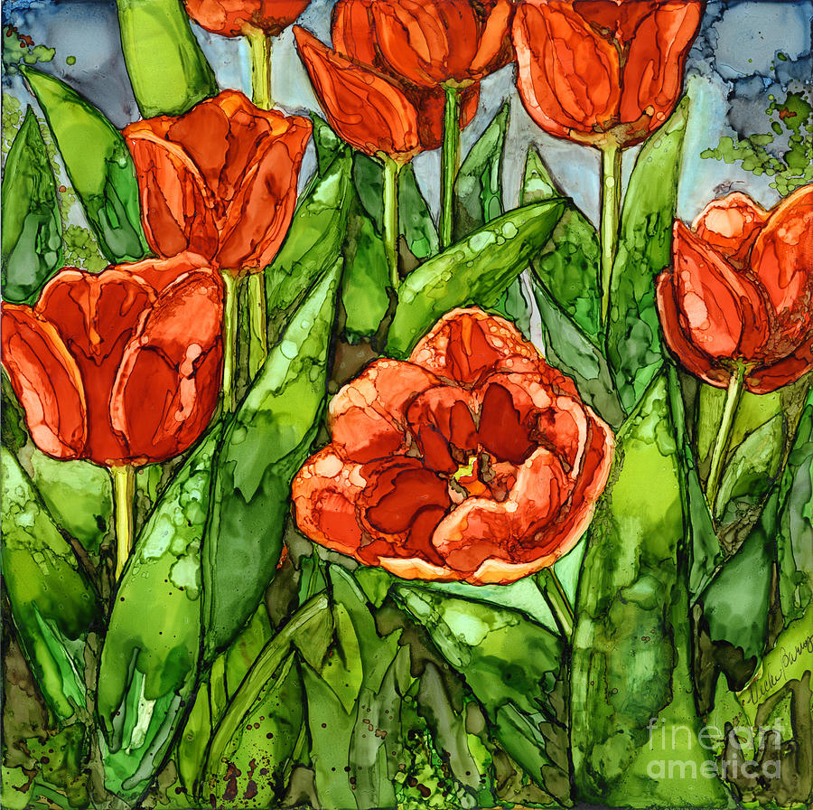 Spring Tulips Painting by Vicki Baun Barry