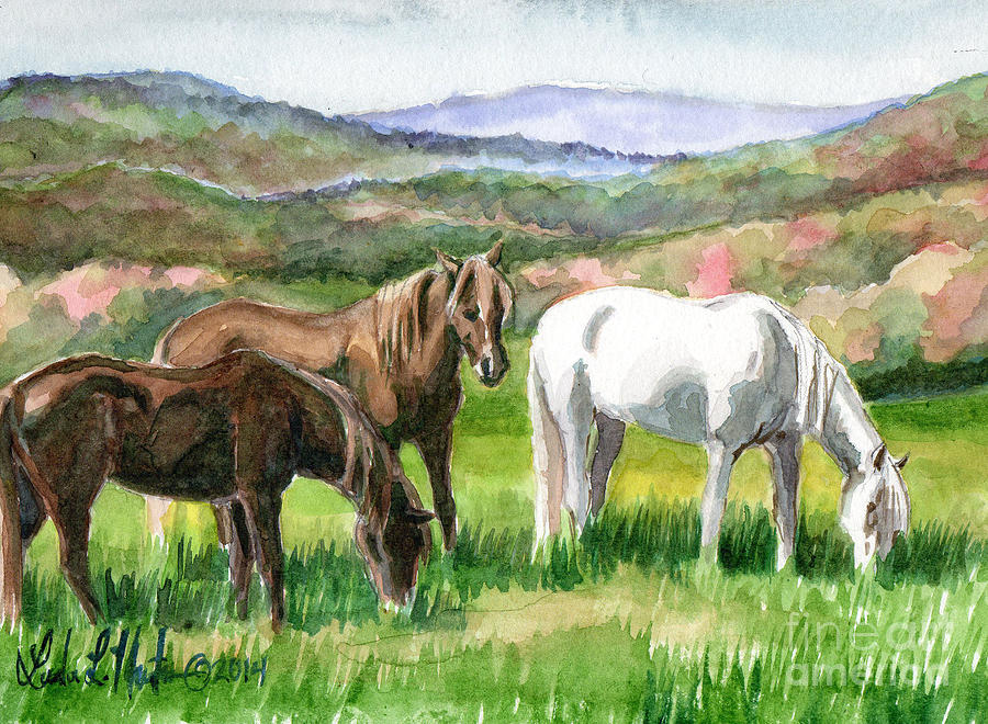 Spring Valley Painting by Linda L Martin