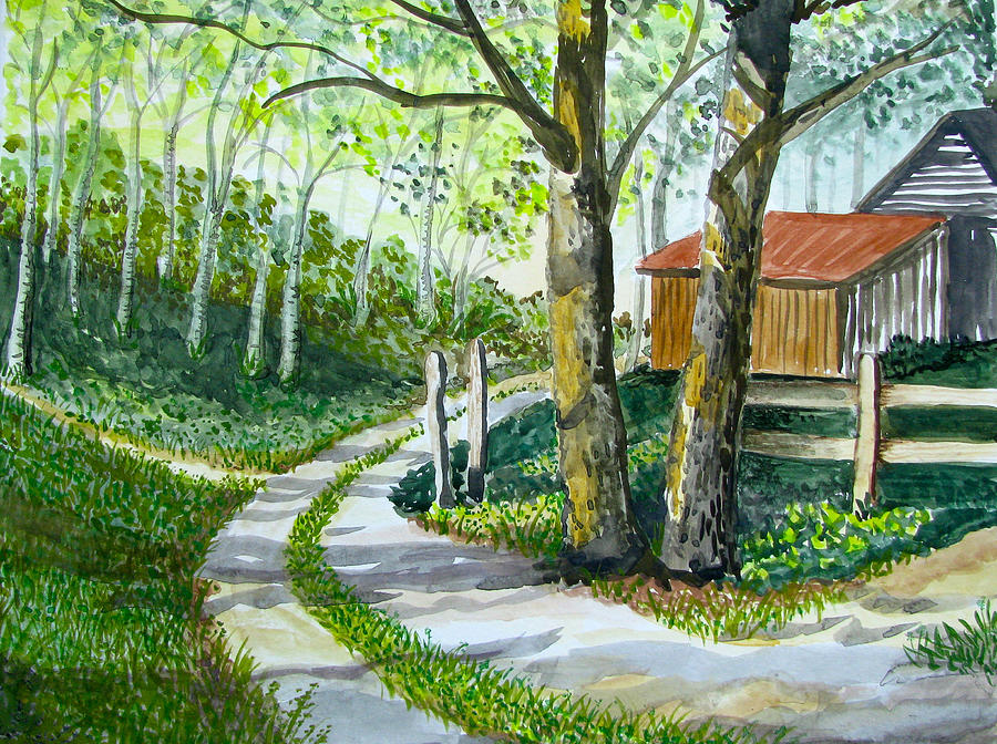 Spring Walk Painting by Linda Williams