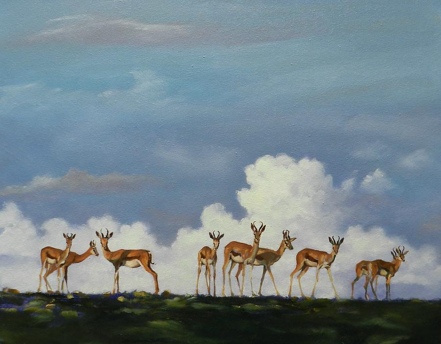 Animal Painting - Springbok by Robert Teeling