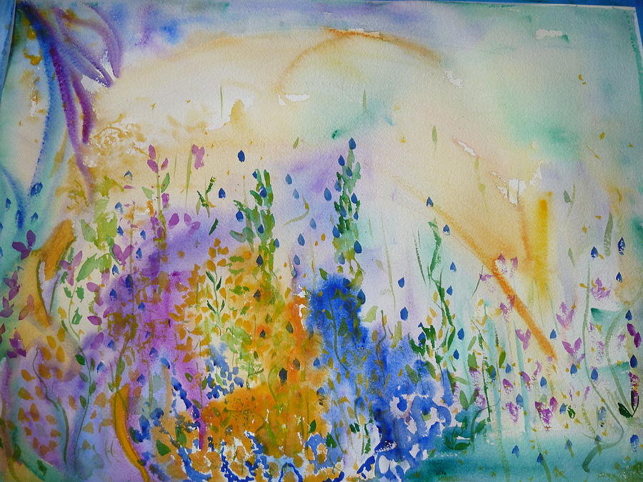 Mixed Media Painting - Springs Dawn by Phoenix Simpson Mixed Media Painting - Springs Dawn by Phoenix Simpson