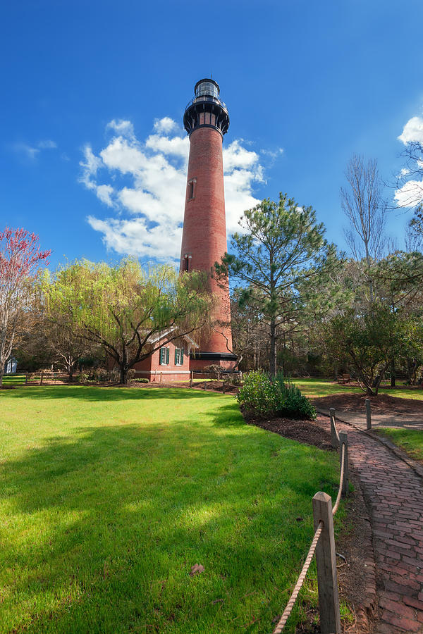 Springtime at Currituck Lighthouse  Photograph by Mary Almond