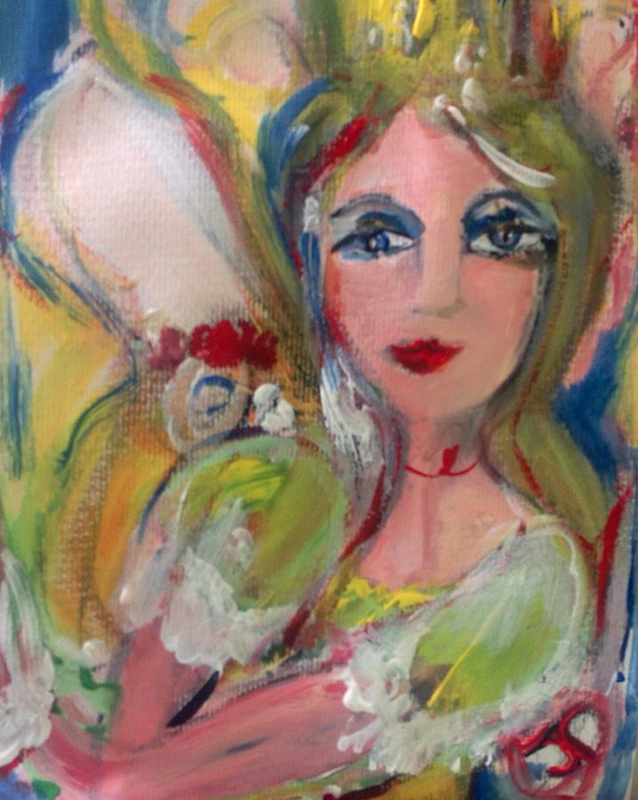 Springtime fairy of the garden Painting by Judith Desrosiers