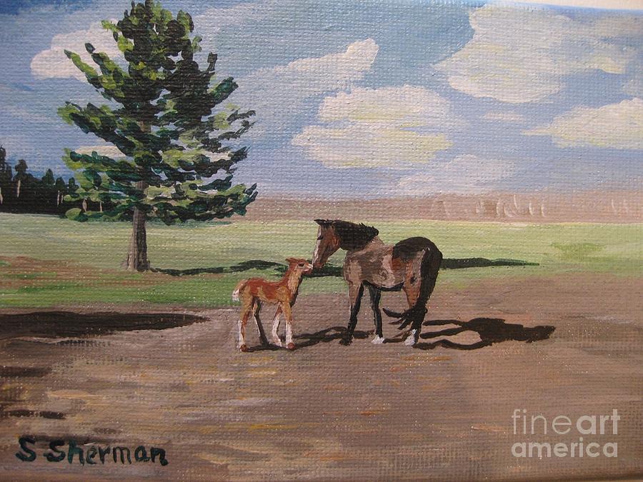 Spring Painting - Springtime Foal by Stella Sherman