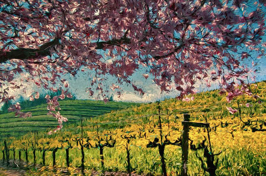 Spring Mixed Media - Springtime in Pink by John K Woodruff