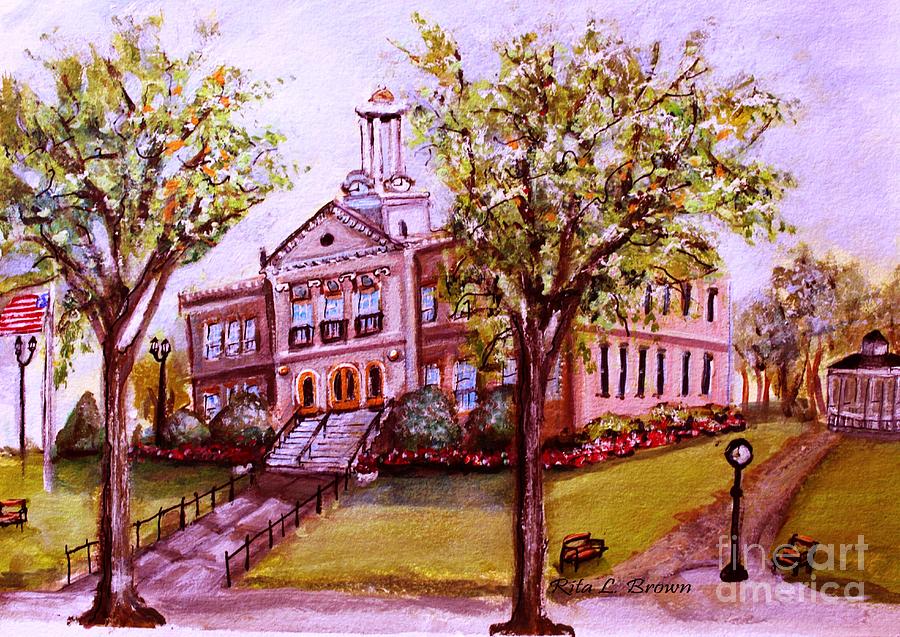 Springtime in the City of Waltham Painting by Rita Brown