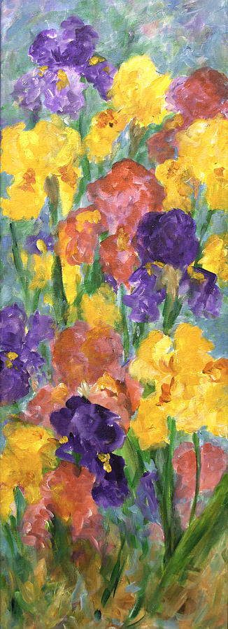 Springtime Iris Painting by Sally Quillin