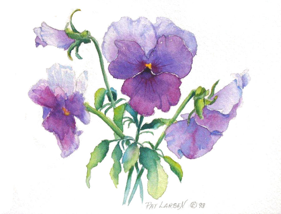 Spring Painting - Springtime Pansy by Pat Yager