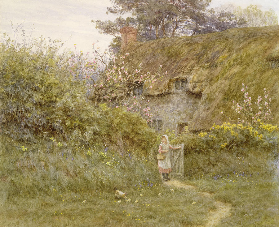 Springtime  Painting by Helen Allingham