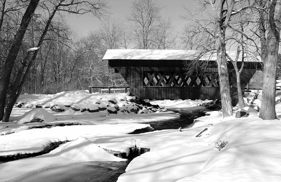 Springwater Covered Bridge Photograph by Janice Adomeit