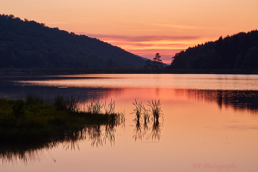 Spruce Knob Lake Golden Glow Photograph by Brian Simpson