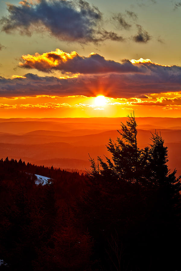 Sunset Photograph - Spruce Knob Sunset II by Brian Simpson
