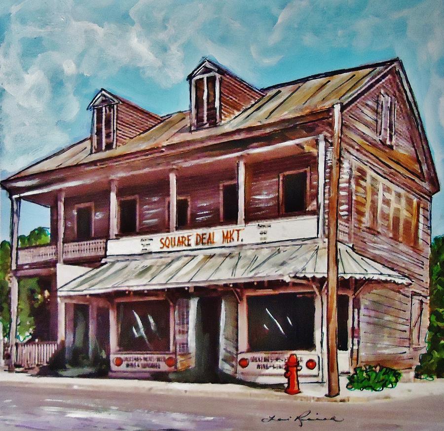 Landmark Painting - Square Deal Market Key West by Lois Rivera