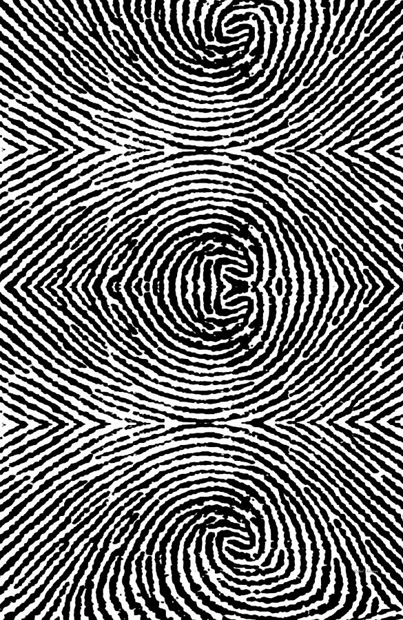 Square People Fingerprints Digital Art by Rafael Salazar