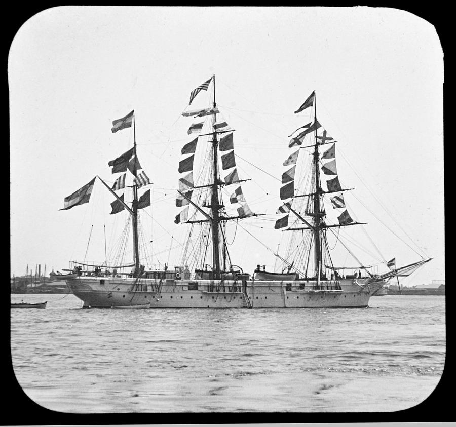Square Rigged Ship Delaware River c 1900 Photograph by A Macarthur Gurmankin