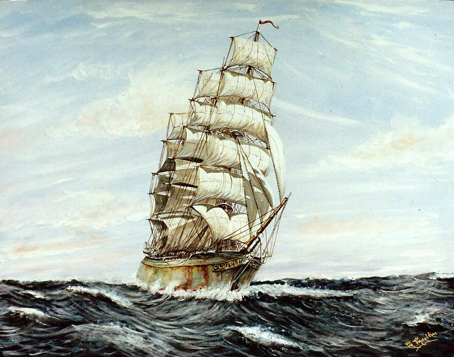 Square Rigged ship Sophicles Painting by Mackenzie Moulton