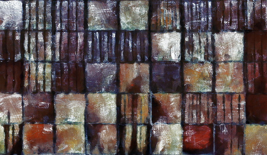 Abstract Mixed Media - Squared Up 1 by Angelina Tamez