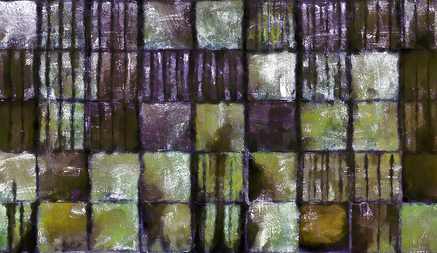 Abstract Mixed Media - Squared Up 2 by Angelina Tamez