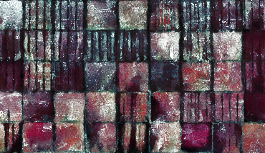 Abstract Mixed Media - Squared Up 3 by Angelina Tamez