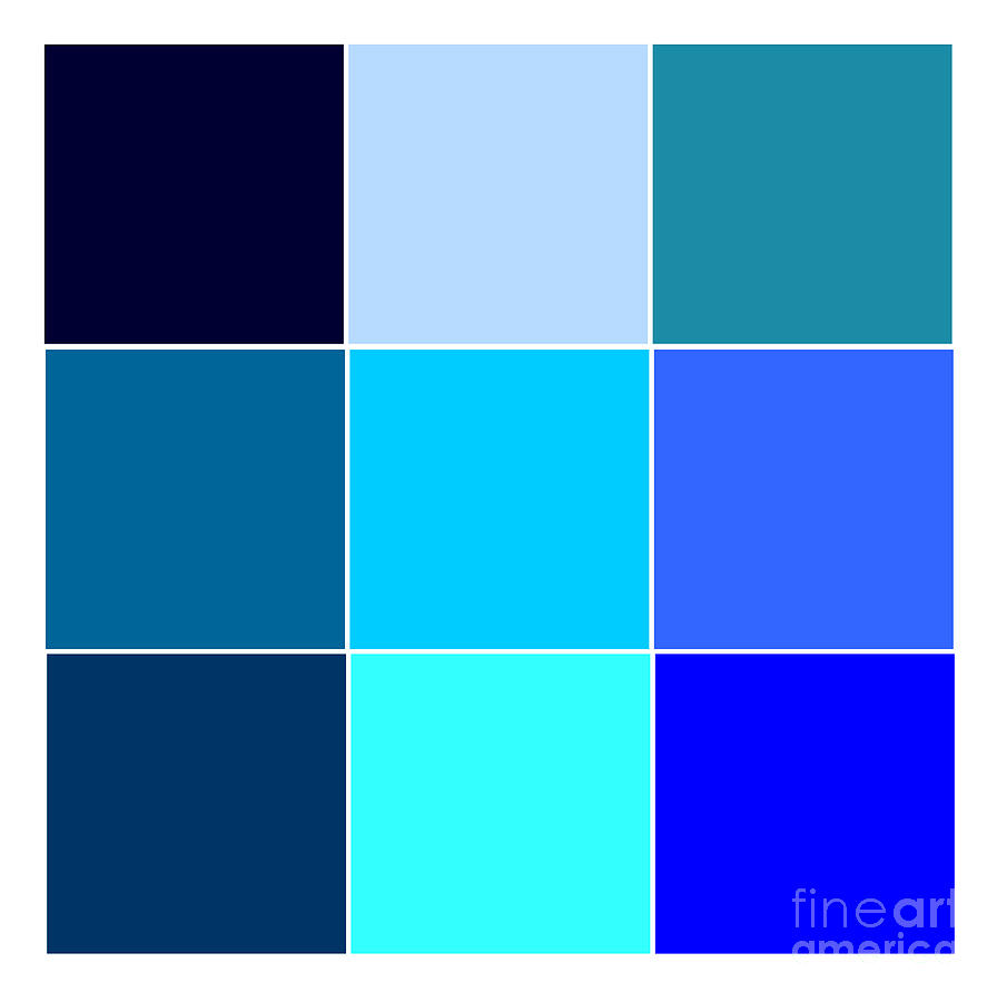 Squares - Blue Digital Art by Celestial Images - Fine Art America