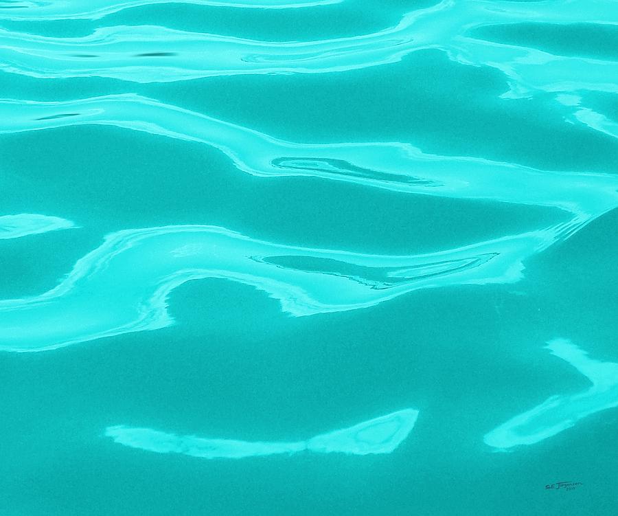Squarish Color Wave Blue Photograph by Stephen Jorgensen