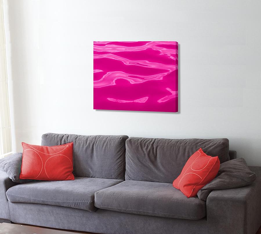 Squarish Color Wave Maroon on the wall Digital Art by Stephen Jorgensen