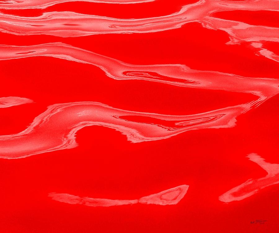 Squarish Color Wave Red Photograph by Stephen Jorgensen