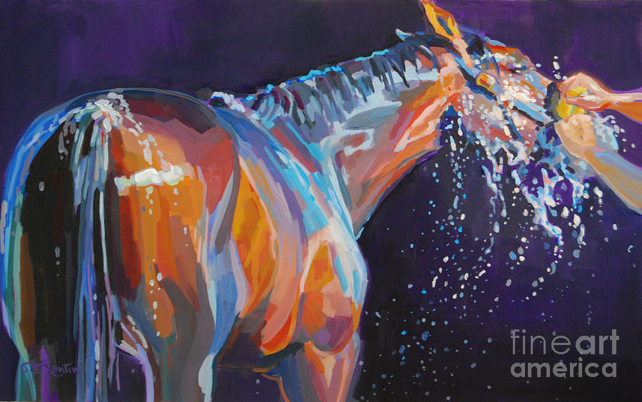 Thoroughbred Painting - Squeaky Clean by Kimberly Santini