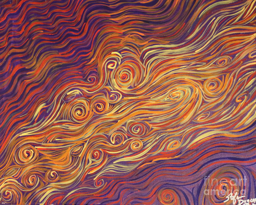 Squiggle Stream Painting by Stefan Duncan