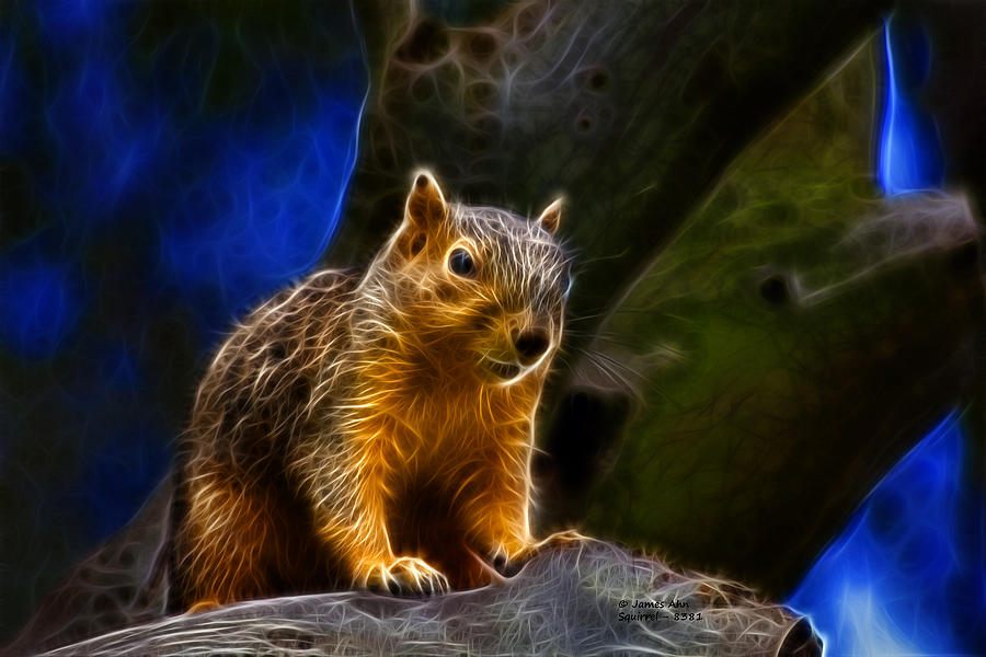 Squirrel 8381 - F Digital Art by James Ahn