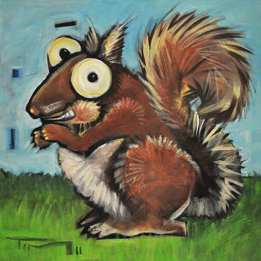 Squirrel Painting by Tim Nyberg