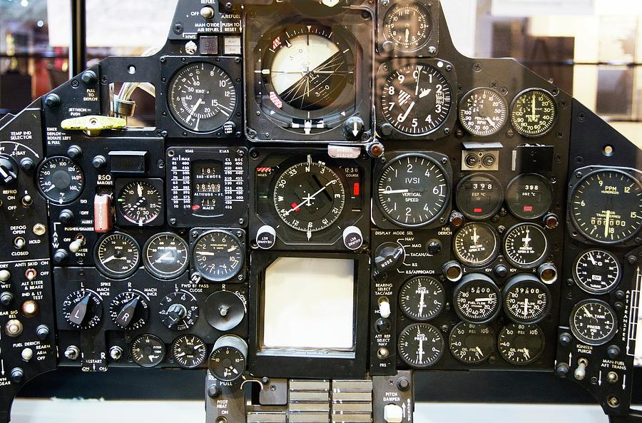 Blackbird Photograph - Sr-71 Blackbird Control Panel. by Mark Williamson