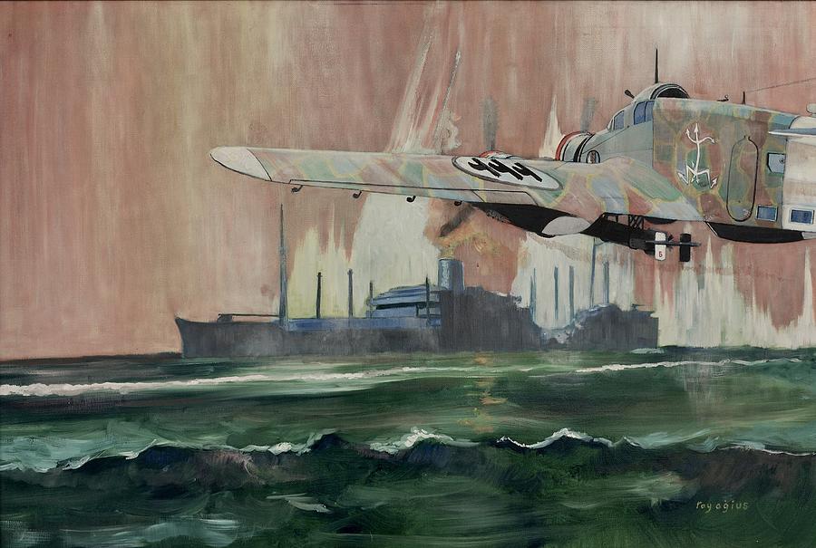 Ship Painting - SS Dorset by Ray Agius