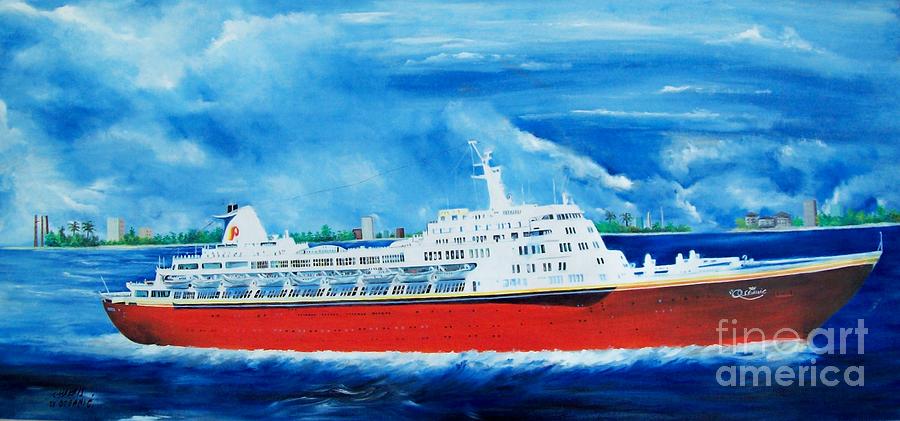 SS Oceanic Painting by Kenneth Harris
