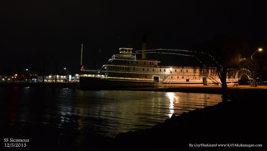 SS Sicamous - Night Shot Photograph by Guy Hoffman