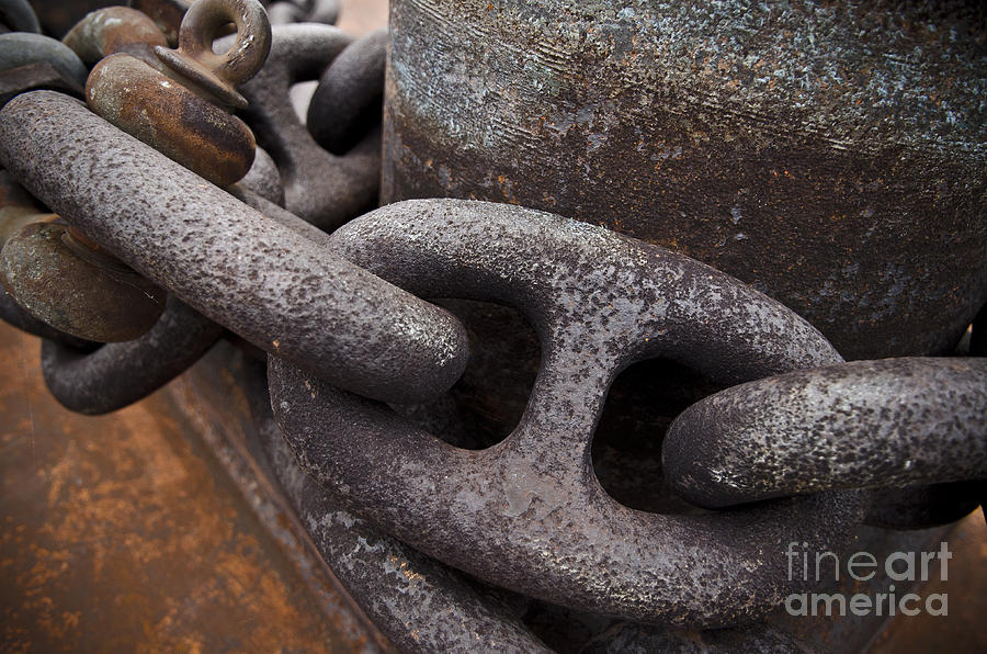 Boat Photograph - SS United States Chain by Jessica Berlin