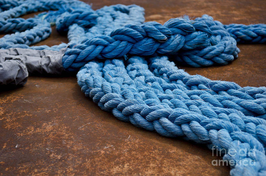 Nautical Photograph - SS United States Ropes by Jessica Berlin Nautical Photograph - SS United States Ropes by Jessica Berlin
