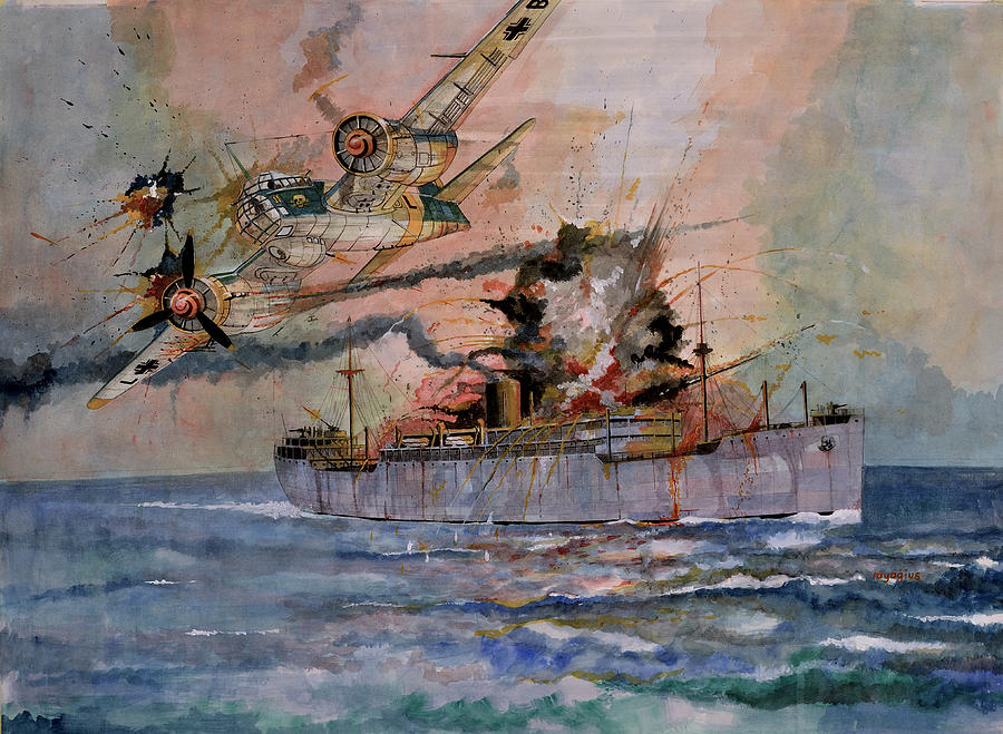 SS Waimarama Painting by Ray Agius