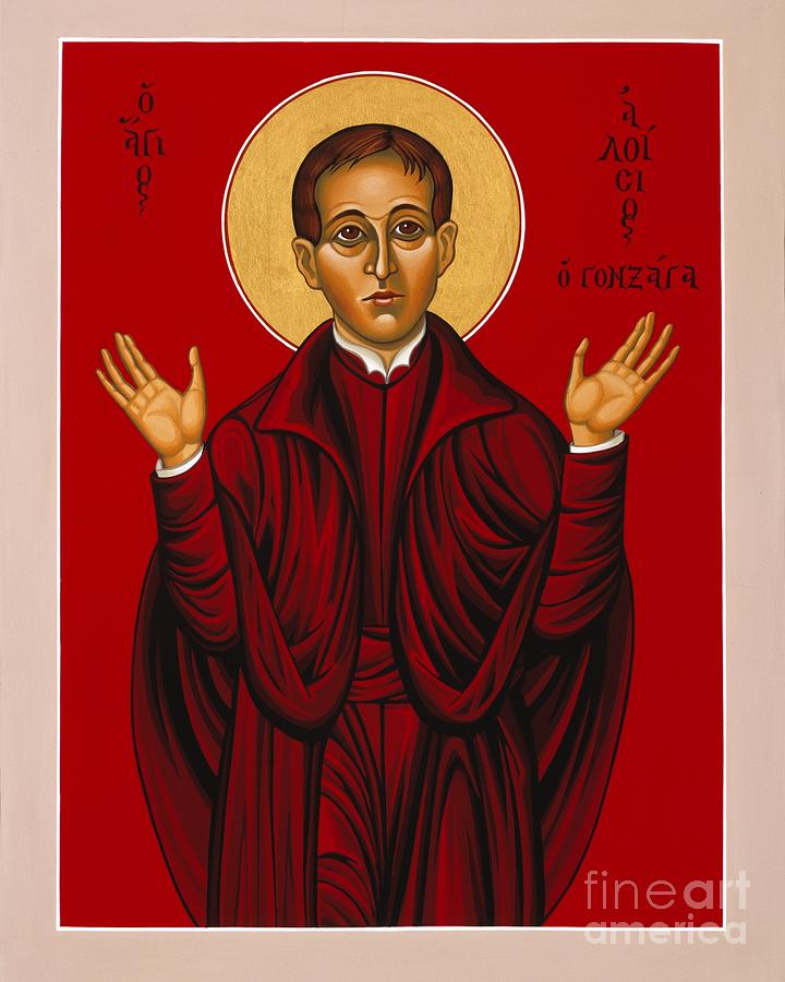 St. Aloysius in the Fire of Prayer 020 Painting by William Hart McNichols
