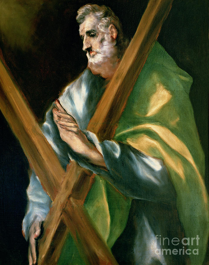 St Andrew Painting by El Greco Domenico Theotocopuli