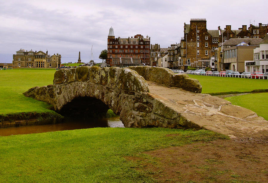 St. Andrews Photograph - St. Andrews Links Golf Course Swilcan Bridge 18th Hole by Rich Image