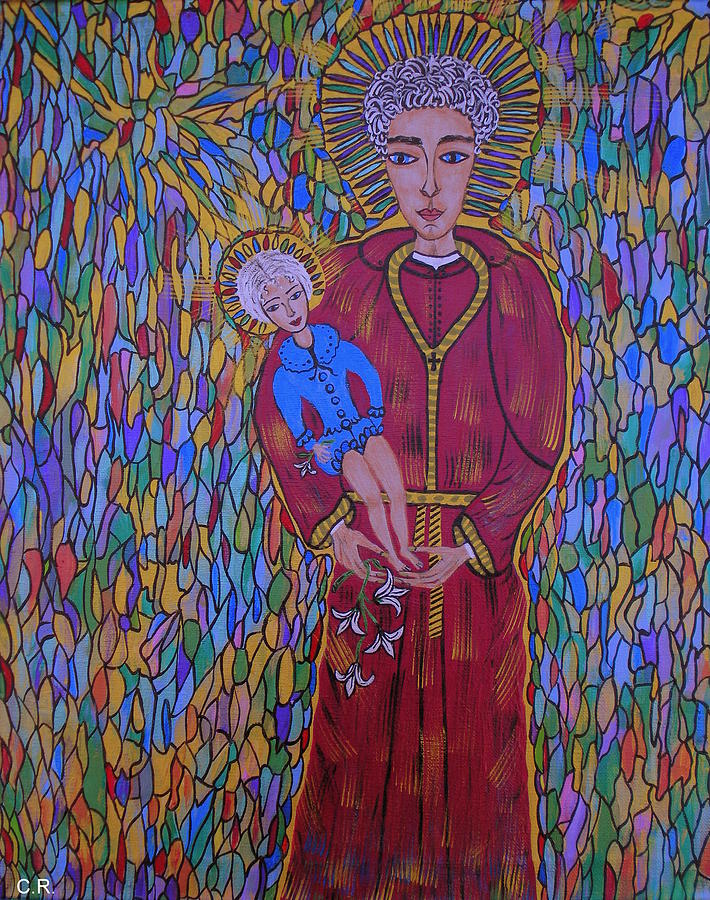 Birthday Gift Painting - St. Anthony by Marie Schwarzer