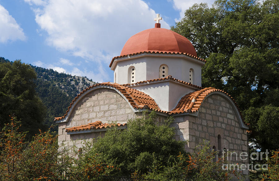 St. Athanasios Church, Greece Photograph by Bill Bachmann